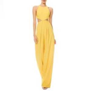 Alice + Olivia Cara Jumpsuit Yellow